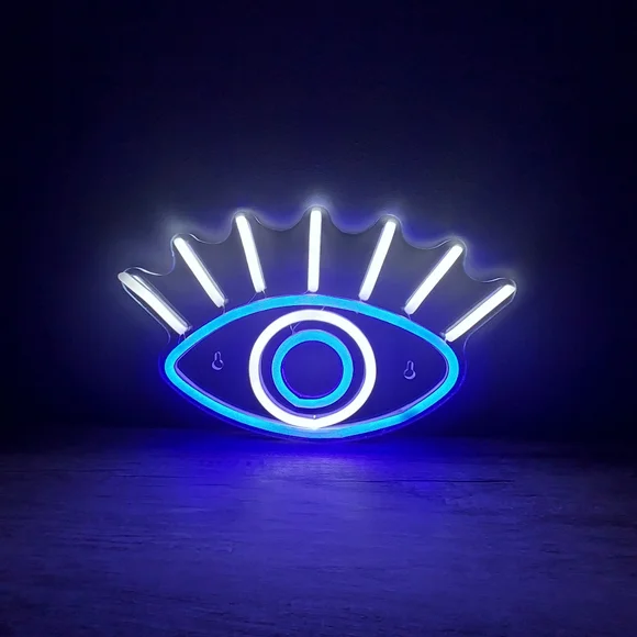 *1 DAY ONLY SALE!* Evil Eye Neon Light Lamp Wall Sign Art Home Decor Home Accent - Picture 3 of 7
